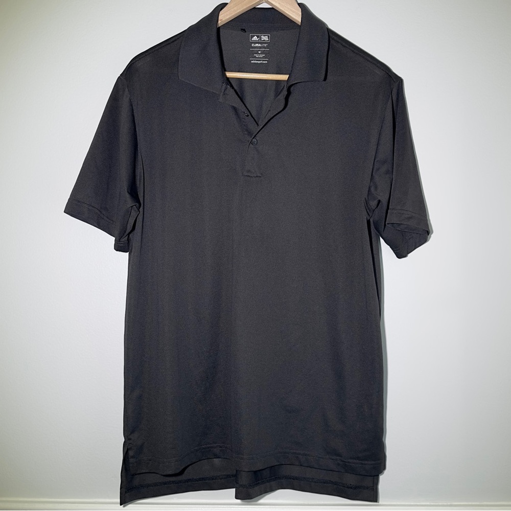 Men’s adidas Climalite Climacool Golf Polo Black Medium lightweight breathable